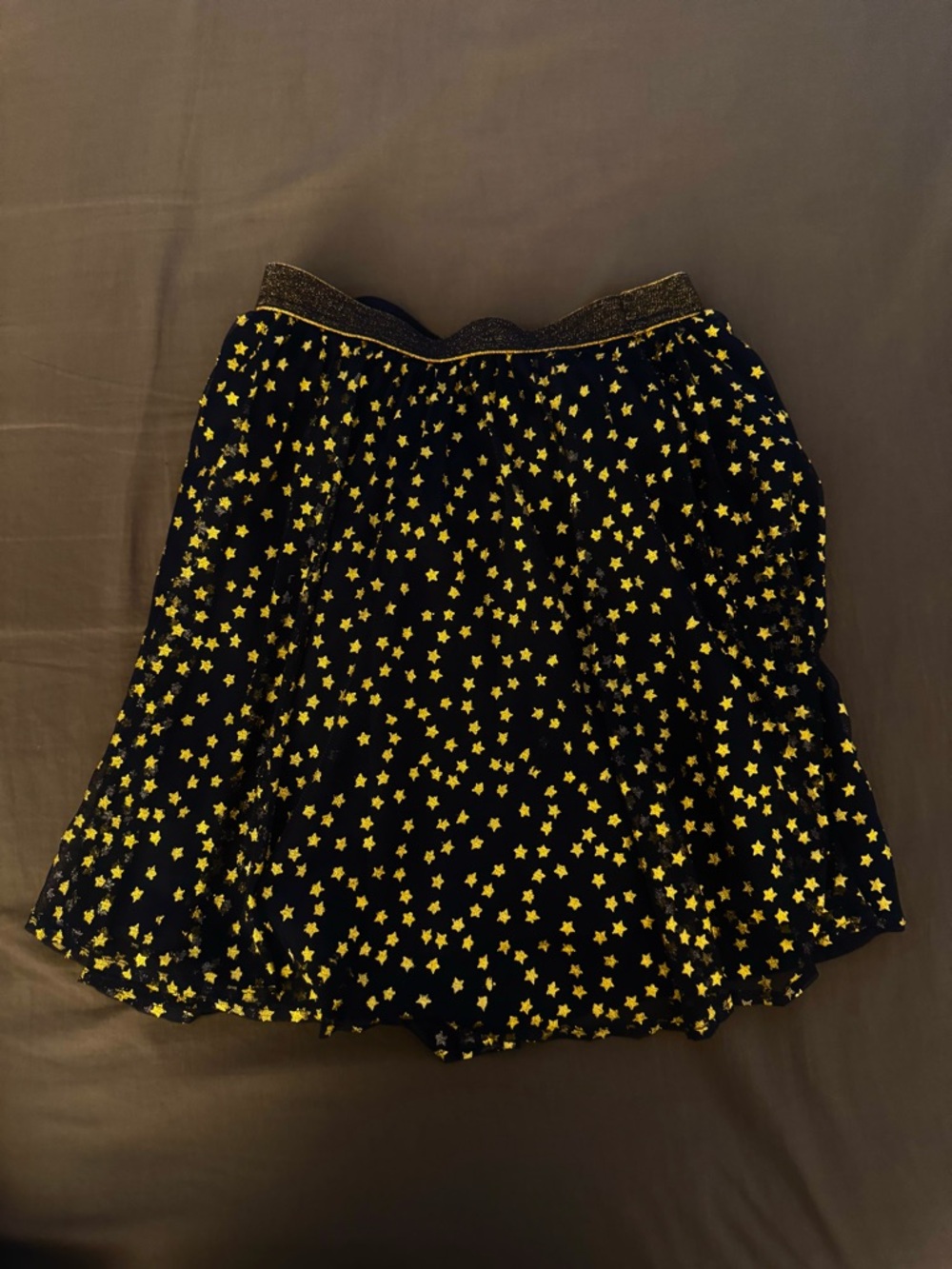 GAP Kids Black Mini Skirt with Gold Star Motif
